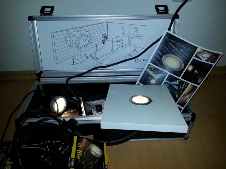 Prezentačný kufrík na ktorom vám ukážeme funkčnosť osvetlenia 